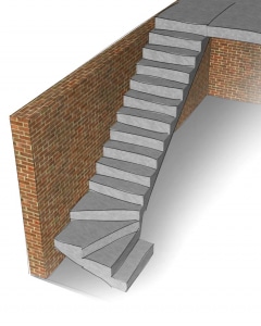 Schody prefabrykowane betonowe Schody zabiegowe