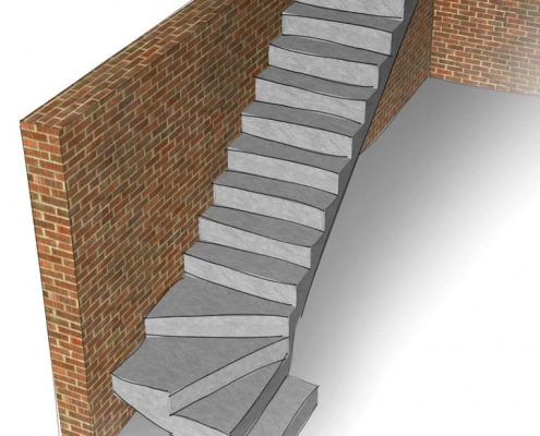 Schody prefabrykowane betonowe Schody zabiegowe