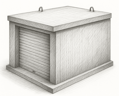 Сборный бетонный гараж