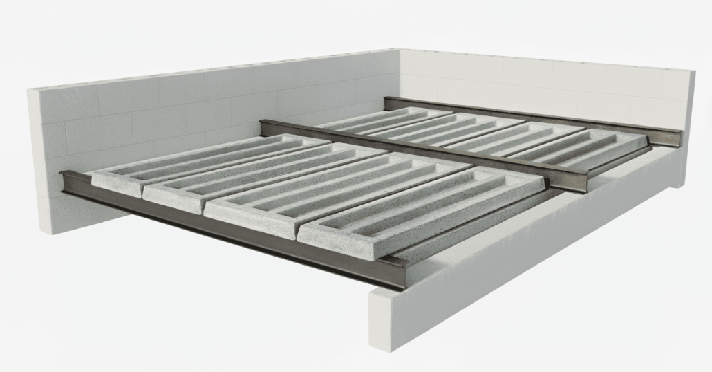 strop płytowo belkowy